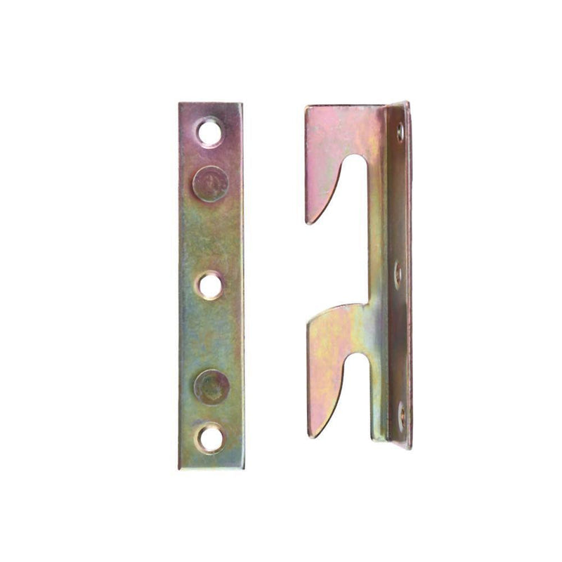 8pcs Iron Bed Fittings Connectors Brackets Joiners Hook Frame Replacement Newly