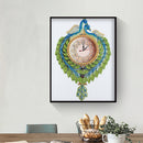 DIY Part Special Shaped Diamond Clock Mosaic Painting Kit (Peafowl 1 DZ622)