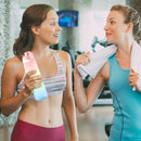 1000ML One-button Lock Sports Water Cup Leak-proof for Gym Outdoor (Pink) Newly