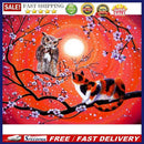5D DIY Diamond Painting Cat Tree Full Drill Rhinestone Mosaic Art Picture K