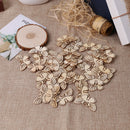 50pcs Butterfly Hollow Wooden Chips for Scrapbooking Handrafts DIY Decoration
