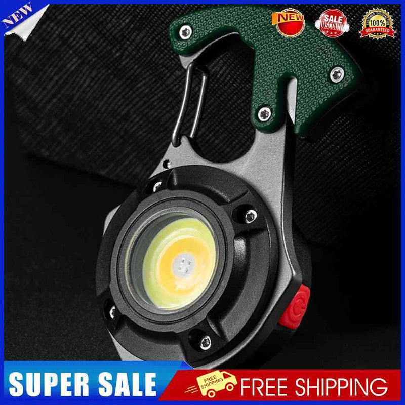 Portable COB LED Flashlight USB Rechargeable Keychain Camping Screwdriver L