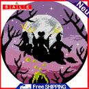 Partial Embroidery Witch Moon Cross Stitch Kits 11CT Stamped DIY Canvas Crafts