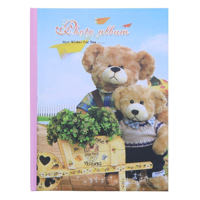 6 inch Photo Album Interleaf Type Loose-leaf Cartoon Bear Cover 100 Sheets