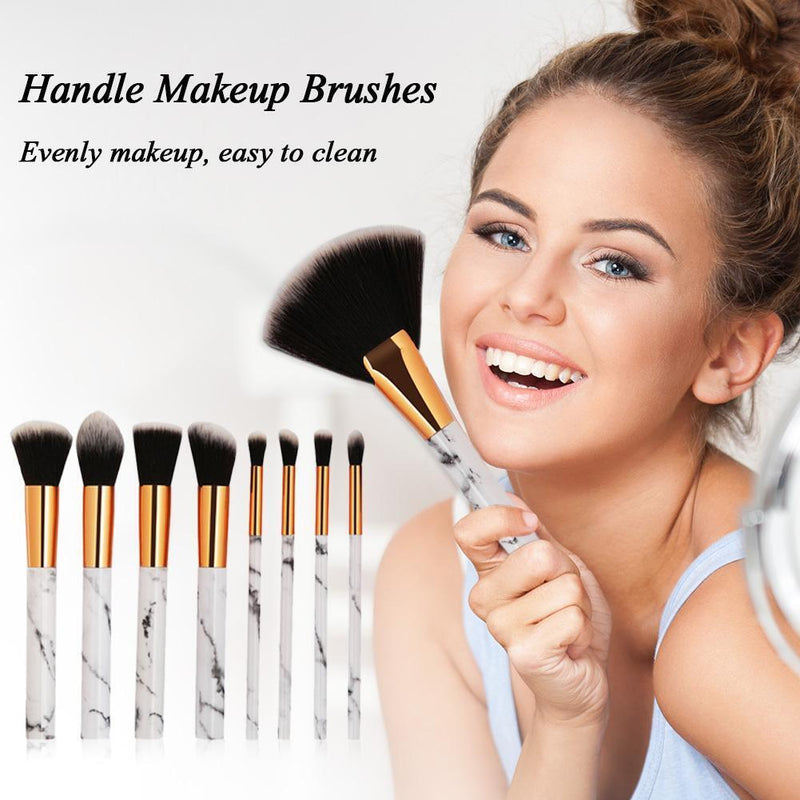 Makeup Brushes Set of 9, Professional Eyesshadow Brush Marble Pattern Brushes