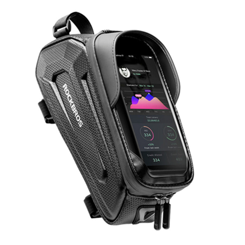 ROCKBROS  6.8" Phone Bicycle Bags Waterproof 1.7L Top Tube MTB Mountain Bike Bag
