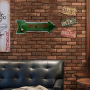 Home Weatherproof Retro Chic Arrowhead Sign Iron Painting Wall Drawing Templates