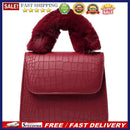 Fashion Alligator PU Women Messenger Handbag Plush Handle Shoulder Totes Bags