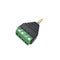 2-Pack 3.5mm 1/8" TRRS Male Jack to AV 4-Screw Terminal Block Balun Connector