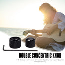 Concentric Dual Knob Metal Dome Potentiometer Cap for Guitar Volume Adjustment