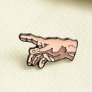 Cartoon Hand Enamel Lapel Badges Causal Brooches Pin for Women Men (XZ2625)