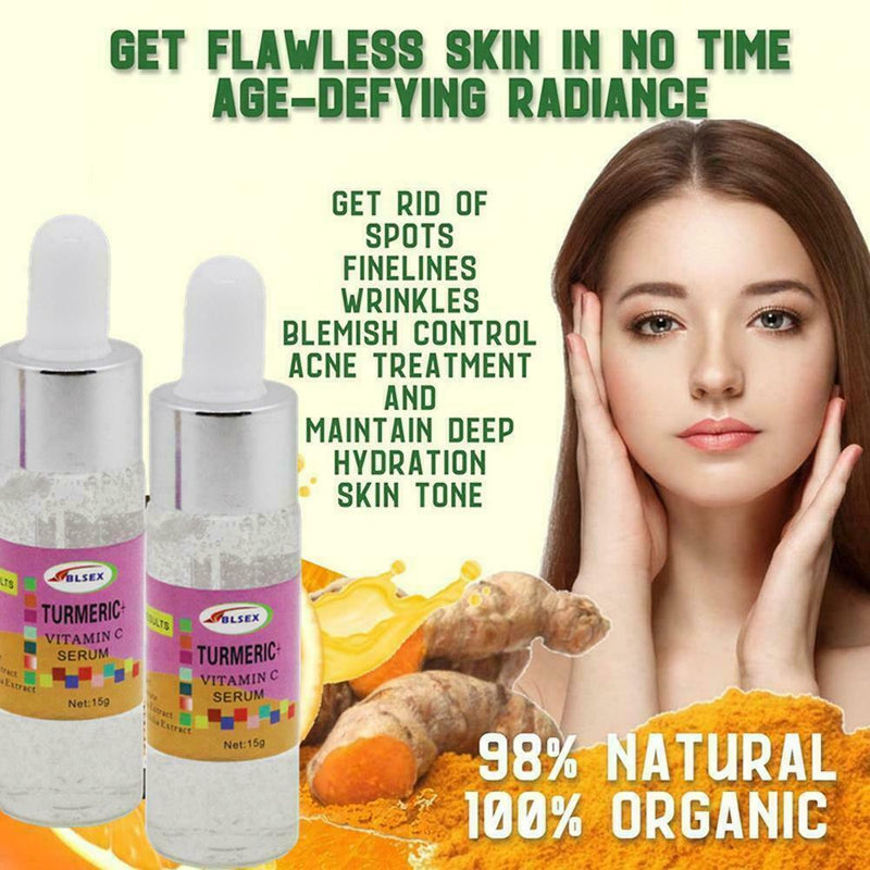 Turmeric Oil Skin Acne Clear Skin Dark Spot Corrector Whitening Serum Face K2J5