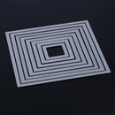 DIY Square Cutting Dies Carbon Steel Wavy Square Frame Snow