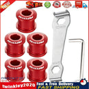 MOTSUV 5x MTB Bicycle Chainring Bolts Disc Chainwheel Screws (Red 6.4mm) Newly