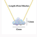 Girls Party Gifts Stainless Steel Chain White Cloud Shape Pendant Necklace