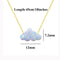Girls Party Gifts Stainless Steel Chain White Cloud Shape Pendant Necklace