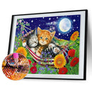 5D Diamond Painting Playing Cat Full Round Drill Rhinestone DIY Art Craft Mos