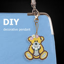 5pcs DIY Full Drill Special Shape Diamond Painting Bear Key Ring Embroidery Gift