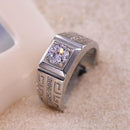 Crystal Ring for Men Engagement Rings Zirconia Wedding Open Rings Jewelry