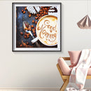 5D DIY Morning Coffee Cup Full Round Diamond Painting Mosaic Abstract Pictures