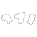 3pcs Bear Silicone Clear Stamp + Cutting Dies Stencil Frame Scrapbook Craft