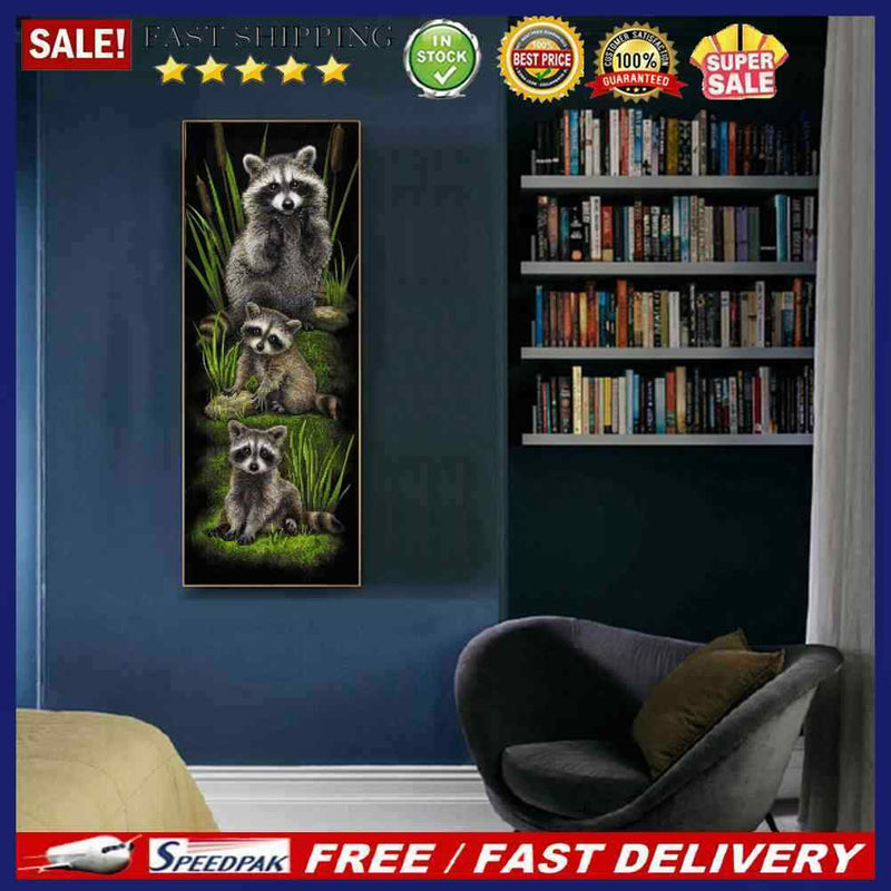 5D DIY Diamond Painting Animal Full Round Drill Mosaic Picture Decoration Gif