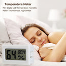 Mini Digital LCD Temperature Humidity Meter Thermometer (White Fahrenheit)