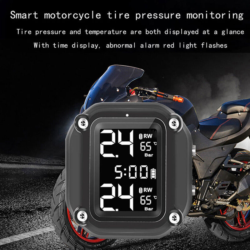 M5 Motorcycle TPMS Tyre Sensor Wireless Motorbike Tire Pressure Monitor System
