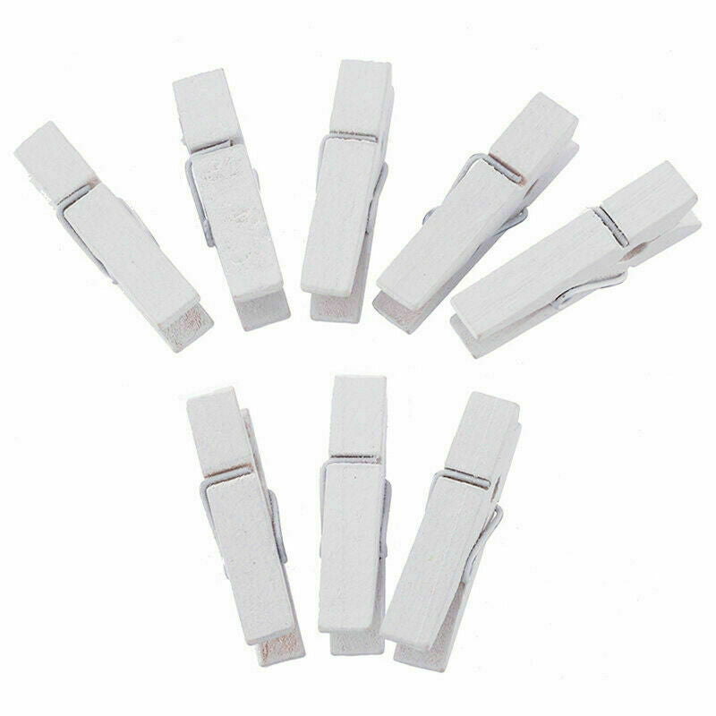 Mini White Wooden Clothe Photo Paper Peg Scrapbooking R5 Clothespin J5N4 S4 Q5X2