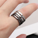 Gothic Mens Rings Stainless Steel Rock Punk Lover Couple Bladed Ring Promise