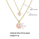Streetwear Love Round Tai Chi Jewelry Pendant Clavicle Chain Necklace Choker