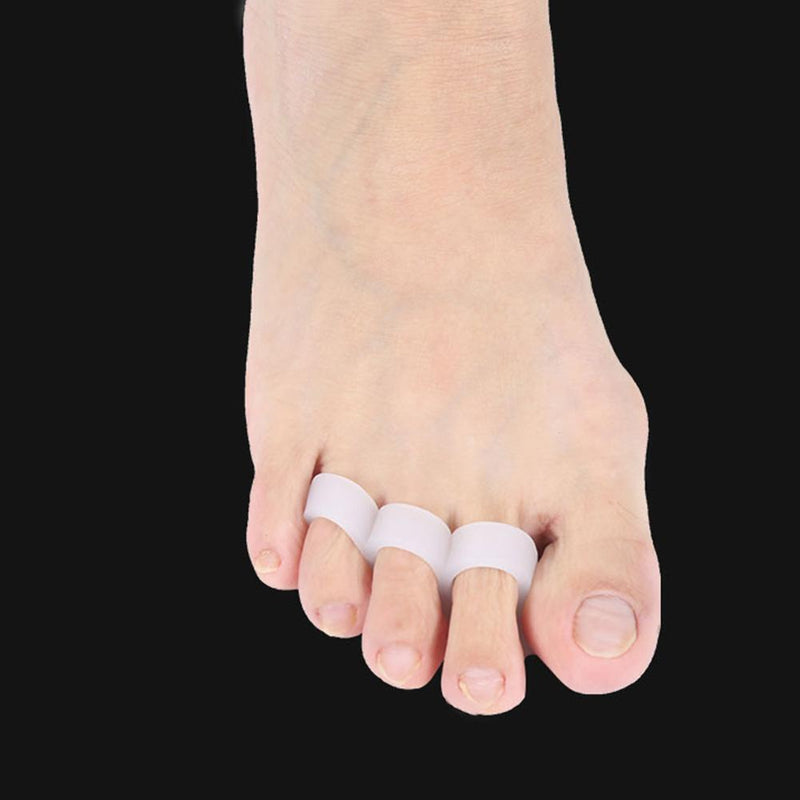 20 Pair Silicone Gel Bunion Protector Toe Separators Straightener (White)