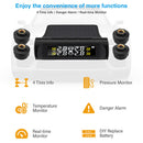 Car TPMS Auto Tire Pressure Temp Monitoring System with External Sensors Newly