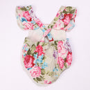 Floral Baby Halter Romper Newborn Infant Baby Girls Clothes Jumpsuit