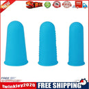 Anti-slip Hot Glue Gun Finger Caps Silicone Finger Cover Sleeve (Blue 3pcs)