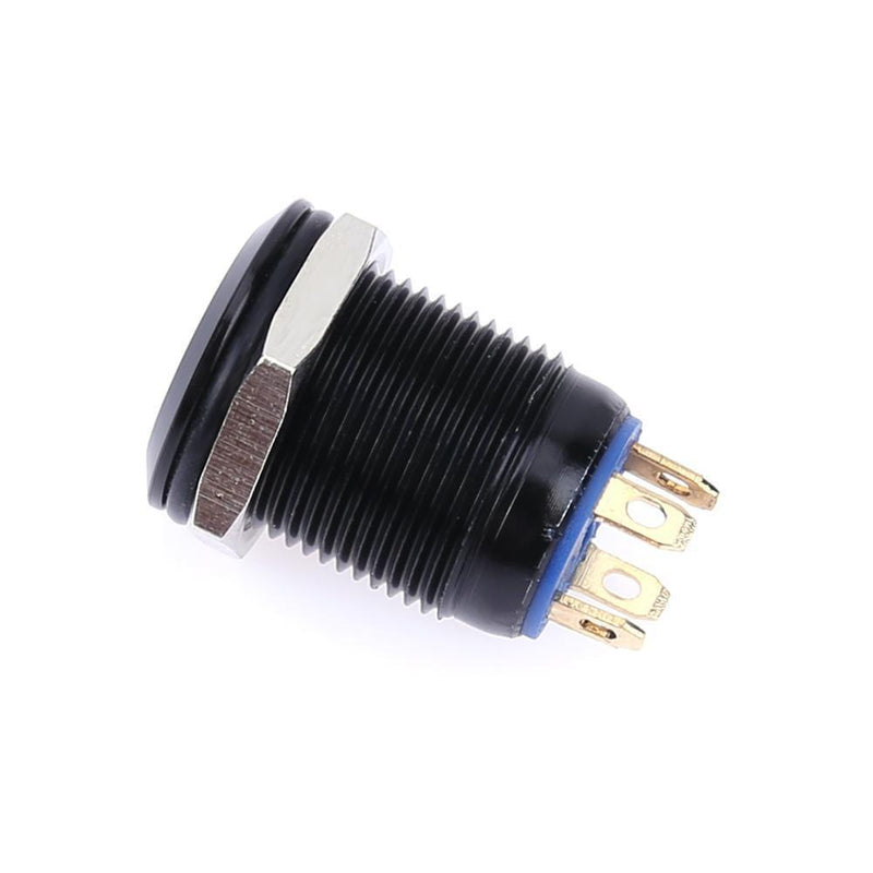12mm Waterproof Flat Head Top Metal Momentary Push Button On/Off Switch m