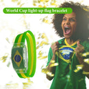 #A LED Glow Bracelet with Button World-Cup Glowing Wristband Glow Watch Party Pr