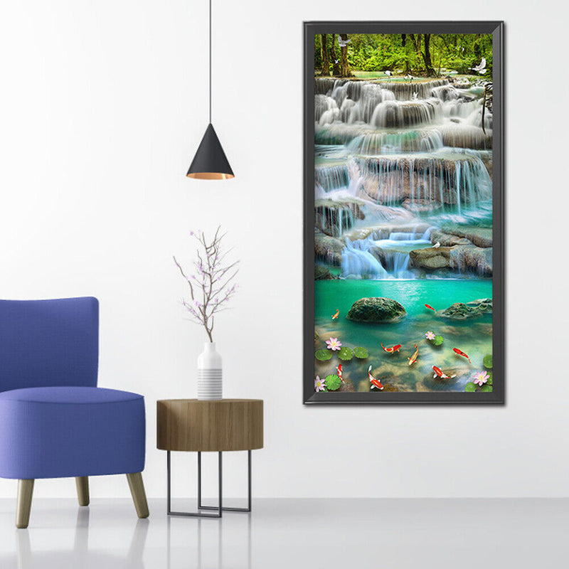 5D Diamond Painting Full Square Drill Waterfall Picture of Rhinestone