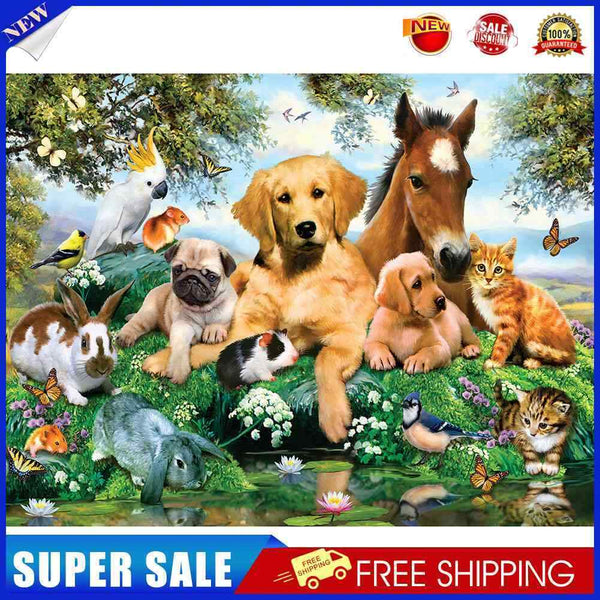 #A 5D DIY Full Drill Diamond Painting Animals Cross Stitch Mosaic Kit (05)