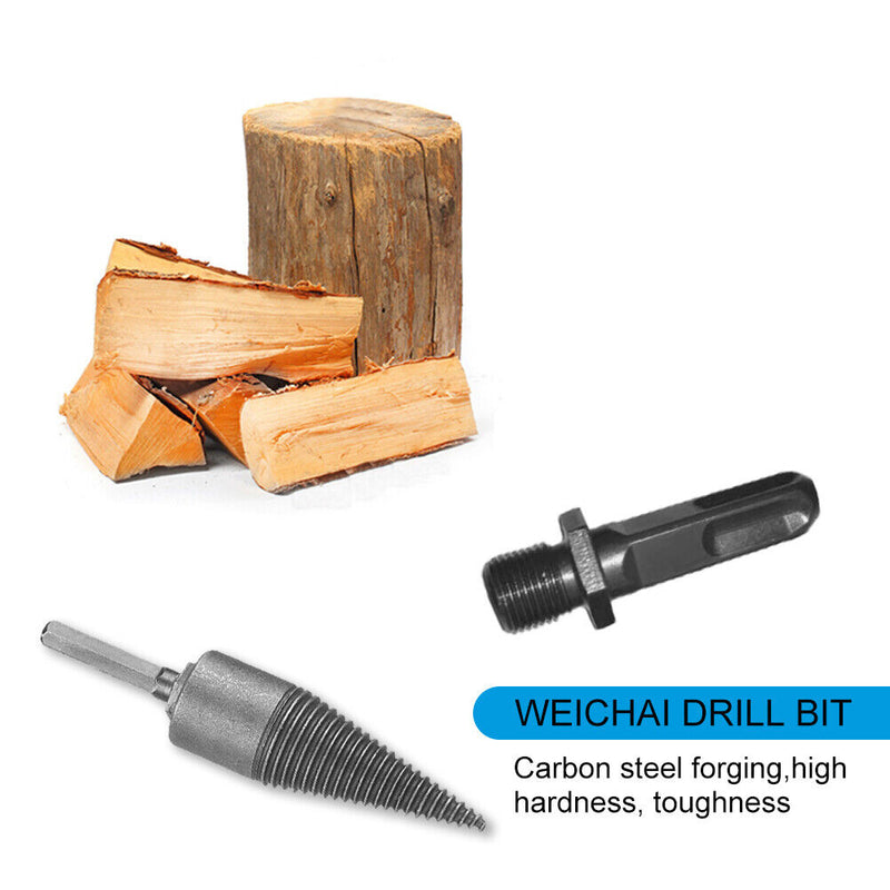 3pcs Firewood Splitter Adapter Rod for Split Cone Drill Bit Split Drilling Tools