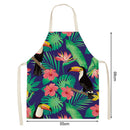 Kitchen Linen Apron Bird Print Home Cooking Baking Bib Cleaning Accessories
