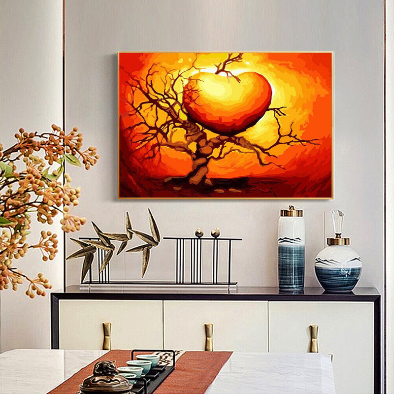 Love tree 50x40cm Oil Paint By Numbers Picture DIY Painting