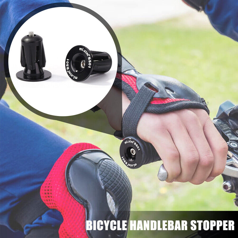 2x Burnt Blue Aluminum Bicycle Handlebar End Caps Plugs for Mountain Road B