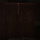 1pc Hollowed Star Shading Window Curtain Drapes Purdah for Home(Ivory)
