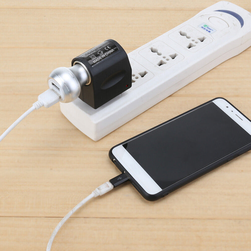220V AC to 12V DC Car Cigarette Lighter Wall Socket Plug Adapter Converter