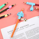 Kids Writing Pencil Holder Rubber Children Pen Aid Grip Tools Set (White)