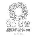 Paper Cut Card DIY Transparent Silicone Bee Rabbit Wreath Seal Embossing Album