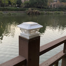 Solar Post Cap Lamp LED Waterproof Outdoor Deck Light Garden Decor (White) Newly