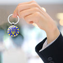 #A Ukraine Keychain Alloy Ukrainian Charm Key Rings Bag Car Pendant Accessorie