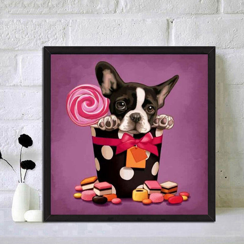 5D DIY Diamond Painting Kits Full Round Drill Dog Mosaic Picture Wall Decor